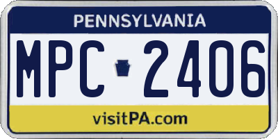 PA license plate MPC2406