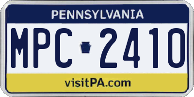 PA license plate MPC2410