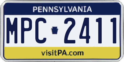PA license plate MPC2411