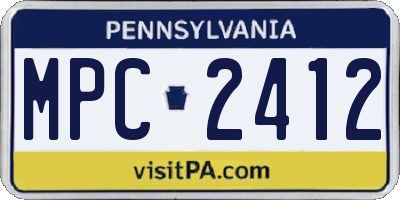 PA license plate MPC2412