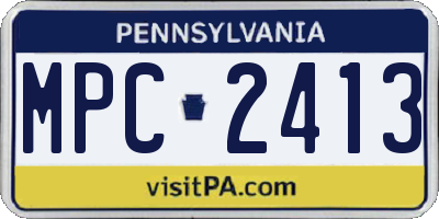 PA license plate MPC2413