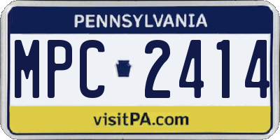 PA license plate MPC2414