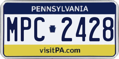 PA license plate MPC2428