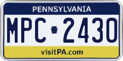 PA license plate MPC2430