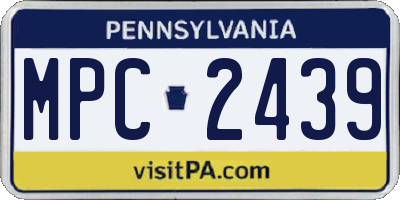 PA license plate MPC2439