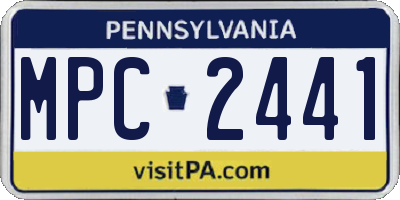 PA license plate MPC2441