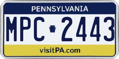 PA license plate MPC2443