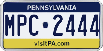PA license plate MPC2444