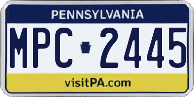 PA license plate MPC2445