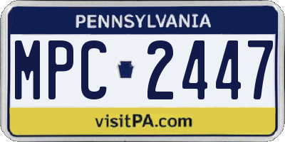 PA license plate MPC2447