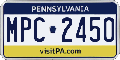 PA license plate MPC2450