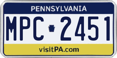 PA license plate MPC2451