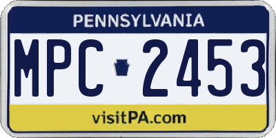 PA license plate MPC2453