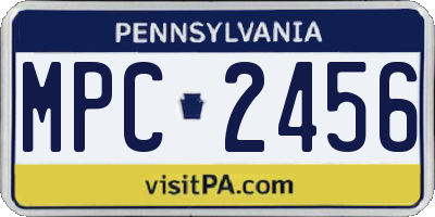 PA license plate MPC2456