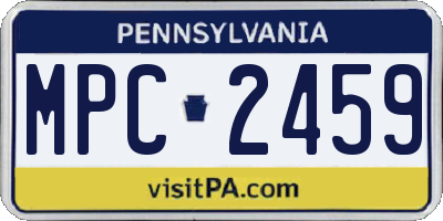 PA license plate MPC2459