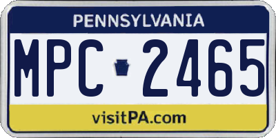 PA license plate MPC2465