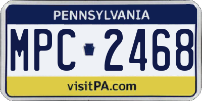 PA license plate MPC2468