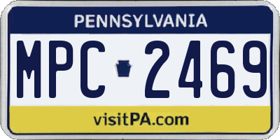 PA license plate MPC2469