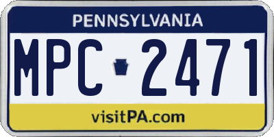 PA license plate MPC2471