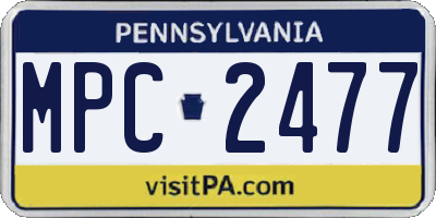 PA license plate MPC2477