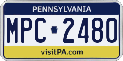 PA license plate MPC2480