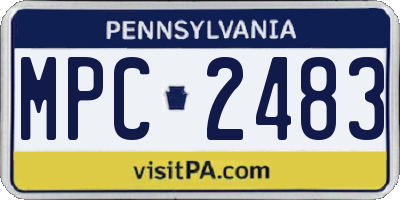 PA license plate MPC2483