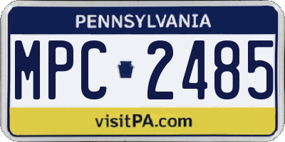 PA license plate MPC2485