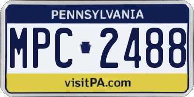 PA license plate MPC2488