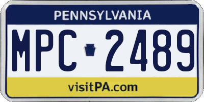 PA license plate MPC2489