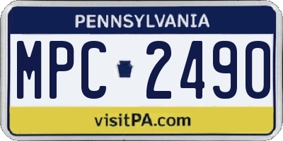 PA license plate MPC2490