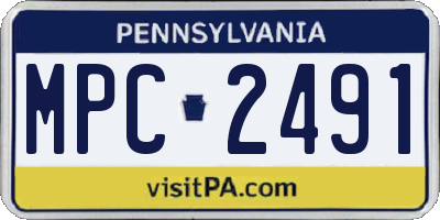 PA license plate MPC2491