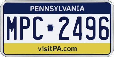 PA license plate MPC2496