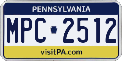 PA license plate MPC2512