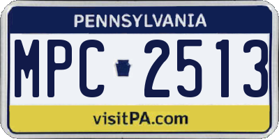 PA license plate MPC2513