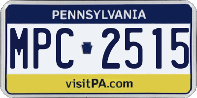 PA license plate MPC2515