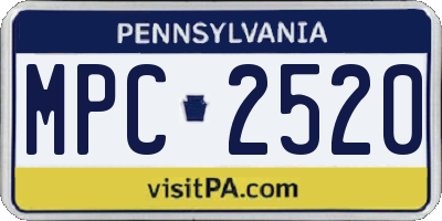 PA license plate MPC2520
