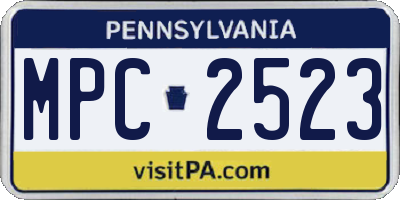 PA license plate MPC2523