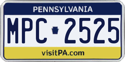 PA license plate MPC2525