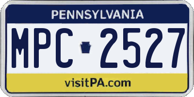 PA license plate MPC2527