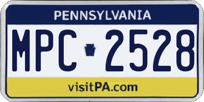 PA license plate MPC2528