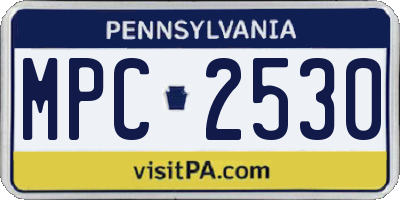 PA license plate MPC2530