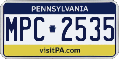 PA license plate MPC2535