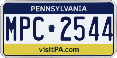 PA license plate MPC2544