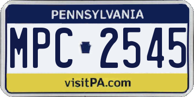 PA license plate MPC2545