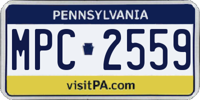 PA license plate MPC2559