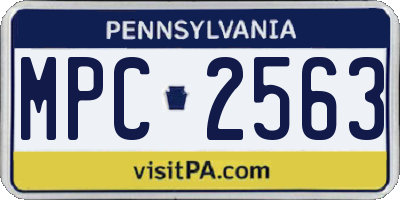 PA license plate MPC2563