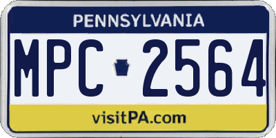 PA license plate MPC2564