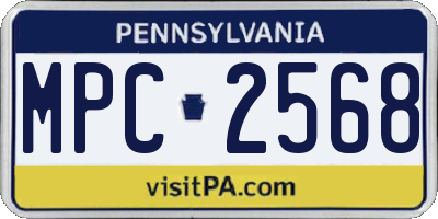 PA license plate MPC2568