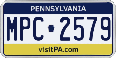 PA license plate MPC2579