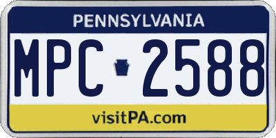 PA license plate MPC2588